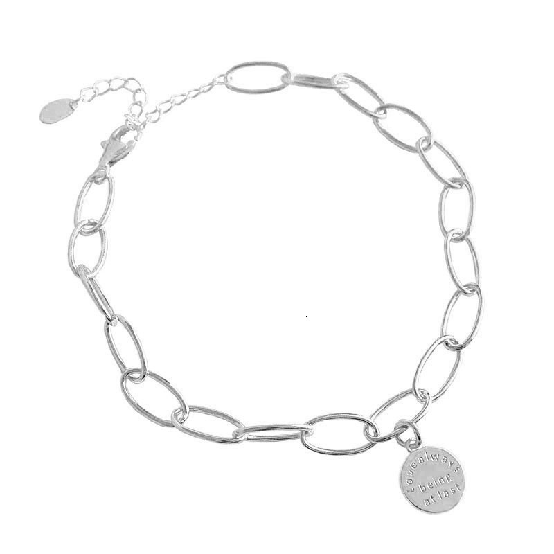 Tobilleras De Plata De Ley 100% 925 Mujer Sterling Zilveren Enkelbanden Voor Vrouwen Engels Goud Brancelet Zilver Voet Sieraden Joyeria: Platinum color