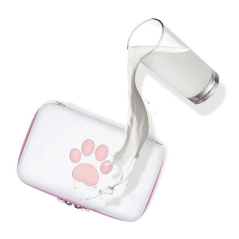 Simpatica custodia per zampa di gatto per Switch / Switch Lite custodia rigida da viaggio portatile con tracolla singola