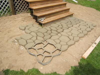 Bricolage-moule-moule pour pavé, pour le jardin