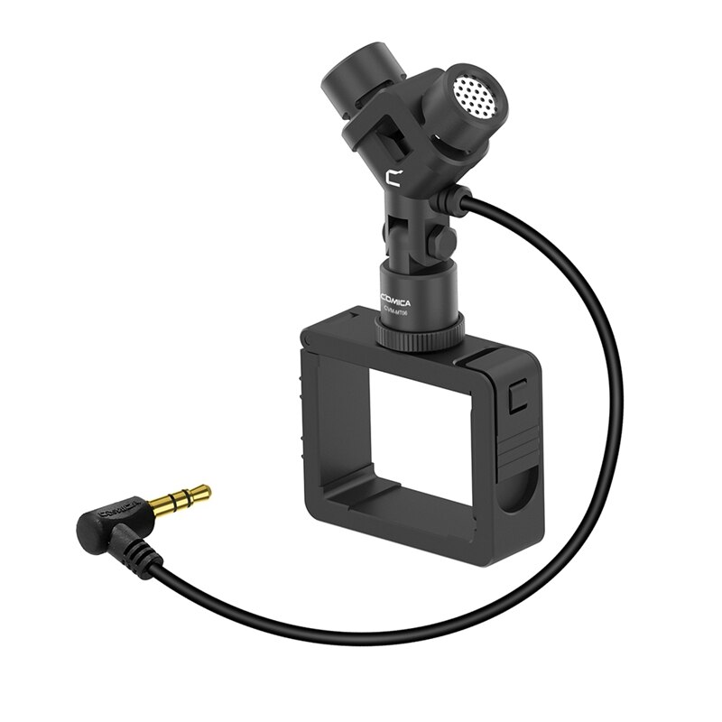 Comica CVM-MT06 Motion Microfoon Xy Stereo Dual-Microfoon Cardioid Condensator Actie Camera Video Mic Voor Dji Osmo Pocket (3.5 Mm Trs)