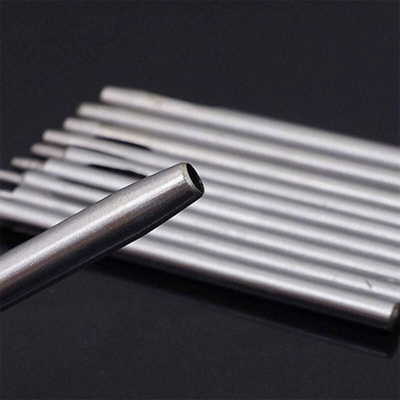 10Pcs Leather Hole Punch Cutter 0.5mm-5mm Leather Working Tools for Leather Plastics Round Hollow Hole Punch Cutter Tool