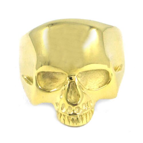 Gros crâne Biker anneau en acier inoxydable bijoux classique Punk couleur argent noir or Biker crâne anneau hommes femmes enfants SWR0036A