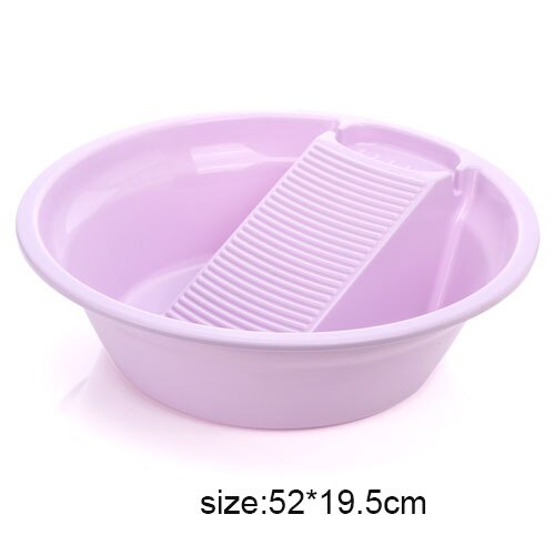Baignoire en plastique lavabo bassin épaissi baignoire Sudsy baignoire à lessive bassin épurateurs produits de blanchisserie ménagers accessoires: Purple-L