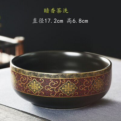 Bol de lavage de thé, brosse d'écriture, pot kung fu accessoires à thé en céramique stylo de sable violet bol d'eau de lavage de thé plante hydroponique: ancient 2