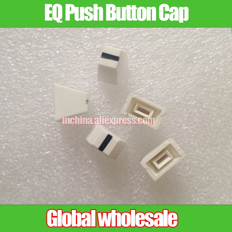 50pcs EQ Equalizer Mixer Fader Knob Cap White / Straight Slip Potentiometer Push Button 12 * 10 * 6.5mm Hole 4mm