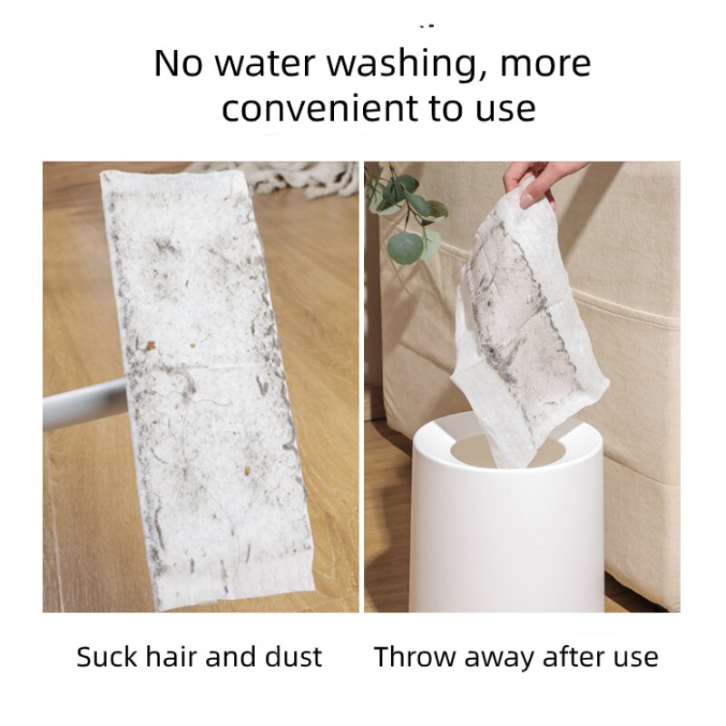 Electrostatic Dust Collector Mop Disposable Vacuum Paper Floor Wipes Thread Flat Mop Home Cleaning Tool For Home U3