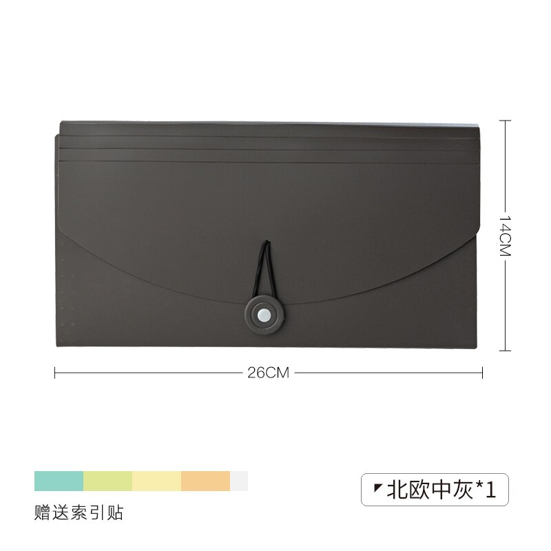 Sac de rangement de Classification à 13 couches, sac d'orgue, dossier de facture, sac de Document, sac de rangement de facture, petit dossier, papeterie de bureau: B black  1pcs