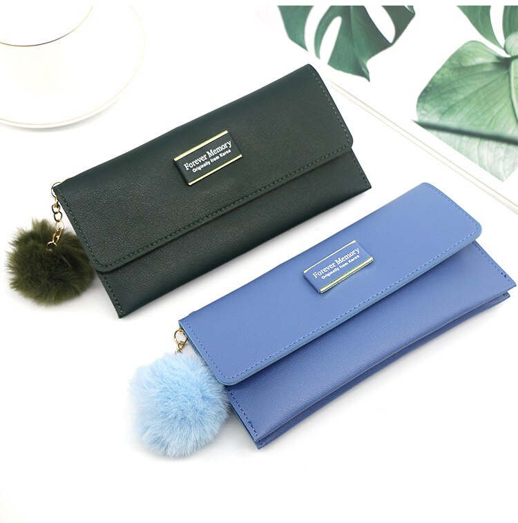 Korean Style Women's Long Style Wit Zipper Wallet Simple Dark Plaid Clutch Women's Long Bag Wallet Wallet Coin Purse