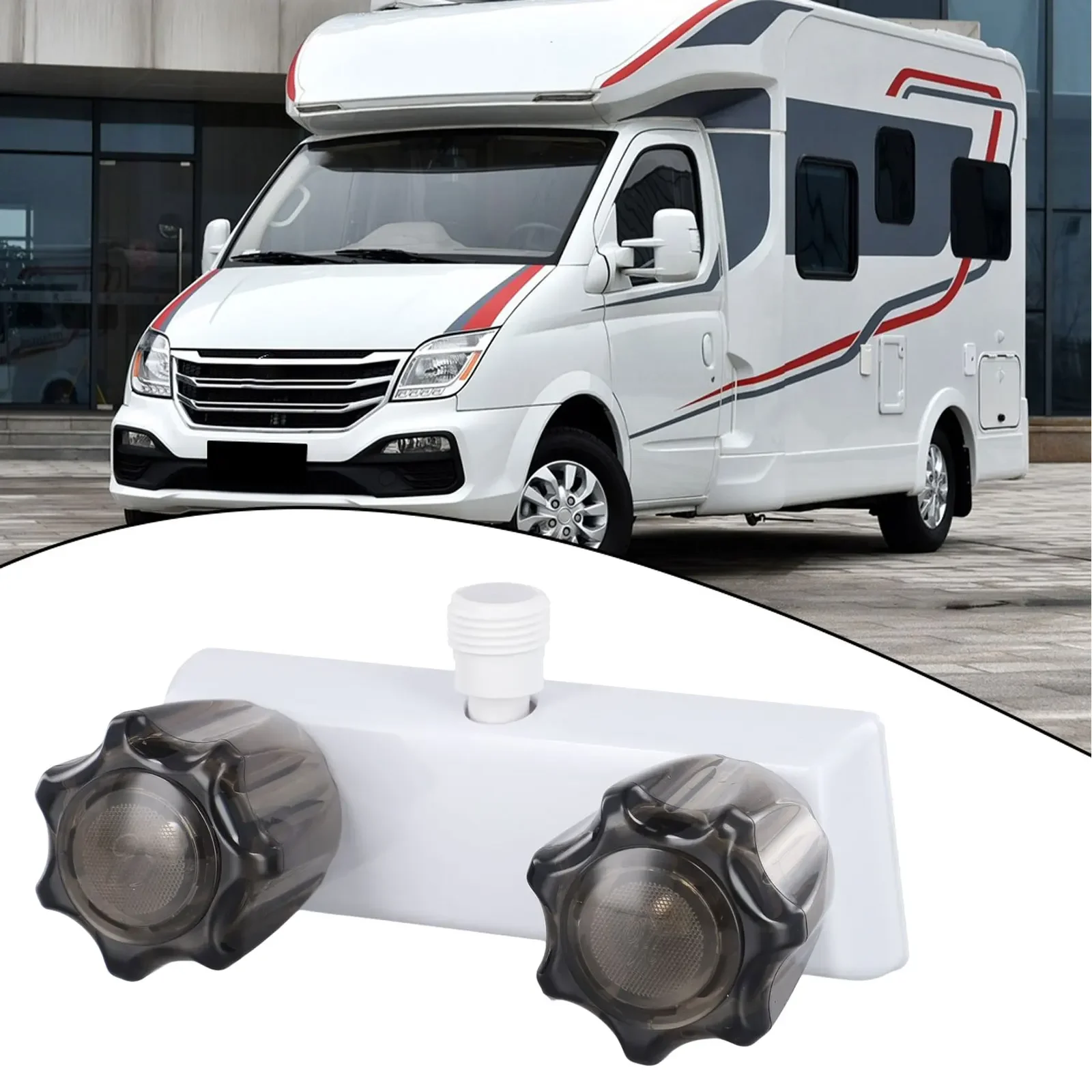 RV Wohnmobil Dusche Wasserhahn Ventil Umsteller W/Doppel Knopf Für Reise Anhänger Wohnmobil Für Handbrause Schlauch Haken hoch: verrotten
