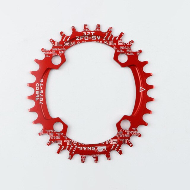 Plateau de pédalier 96 BCD rond et ovale, 32T 34T 36T 38T, plateau étroit et large pour Alivio M4000 M4050 NX GX X1 96bcd, chaîne de plat vtt: Oval Red / 36T