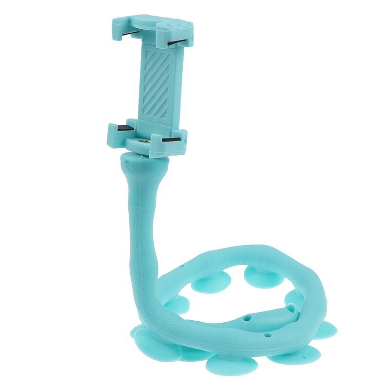 Cute Caterpillar Lazy Bracket Mobile Phone Holder Worm Flexible Phone Suction Cup Stand For Home Wall Desktop Bicycle: Sky Blue