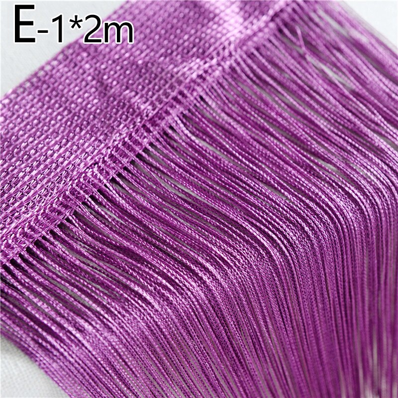 100X200Cm Draad Gordijn String Screen Lint String Divider Blind Voor Woonkamer Deur Muur Window Panel Kwastje gordijnen: E