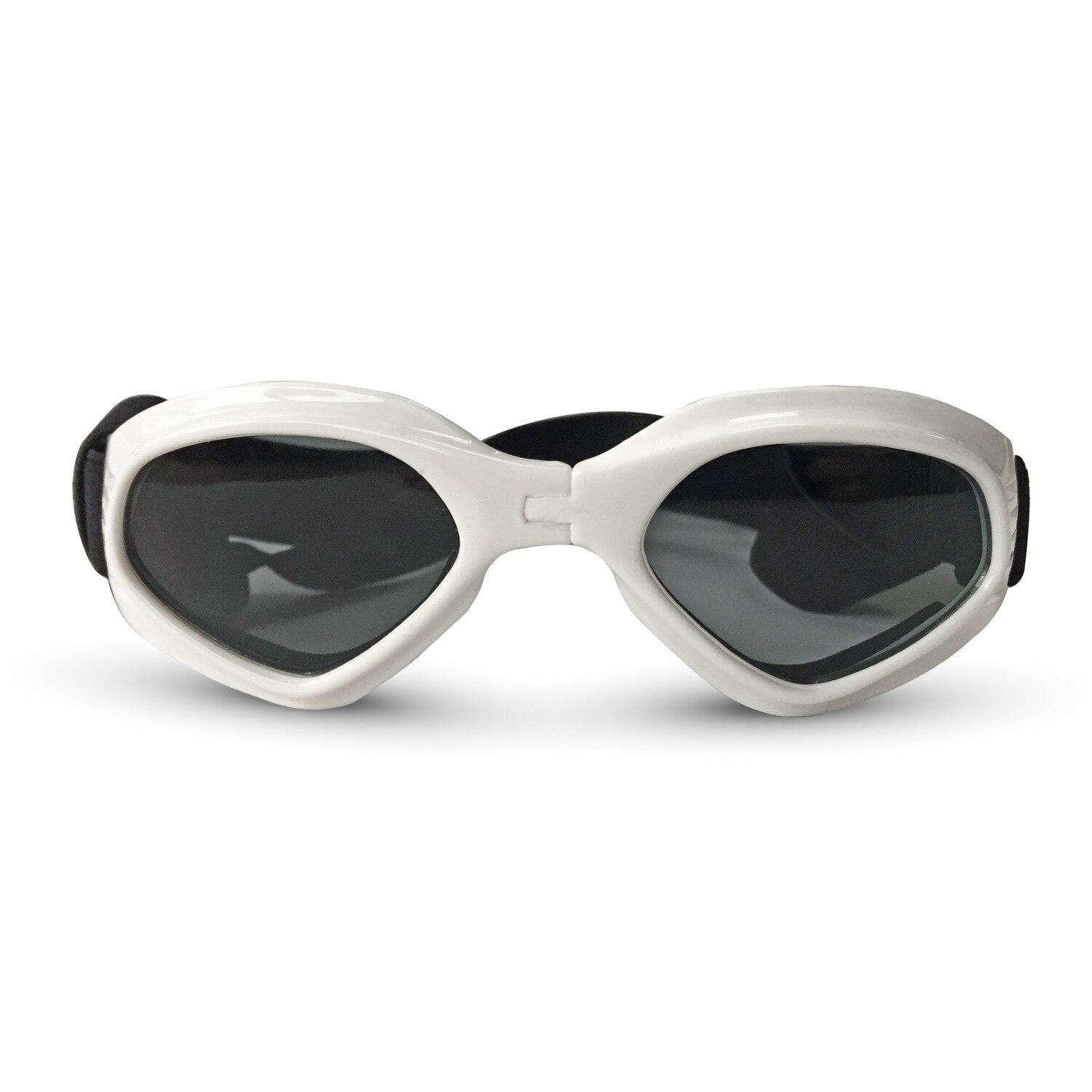 Gafas de sol para perros pequeños, lentes de protección contra la nieve, UV, plegables, resistentes al viento, para el cuidado del perro: White
