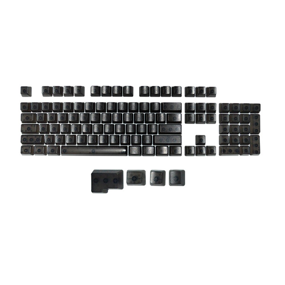 108 Keys Transparent ABS Keycaps Mechanical Keyboard OEM Non-Engraved Backlight Key Cap Compatible with Cherry MX/Kailh/Gateron: Black