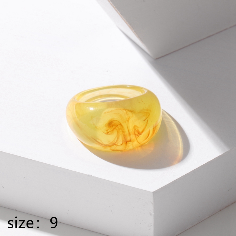 KUSS FRAU Neue Bunte Transparente Acryl Unregelmäßigen Marmor aufbringen Ring Harz Schildkröte Ringe für Frauen Mädchen Schmuck: blass rosa grau