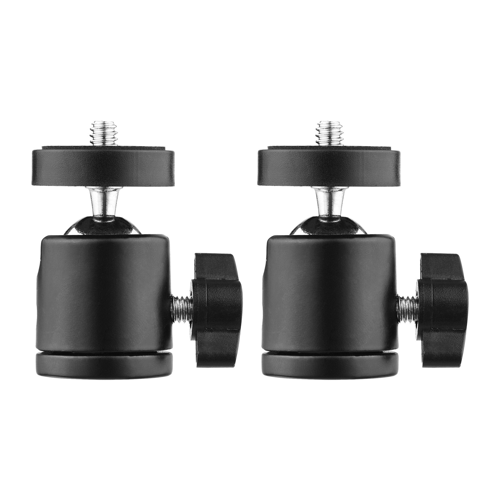 2-Pack Mini Swivel Ball Head Tripod Head 360 Rotating Mount Base Adapter for DSLR ILDC Camera DV Tripod Monopod Light Stand: 2-Pack