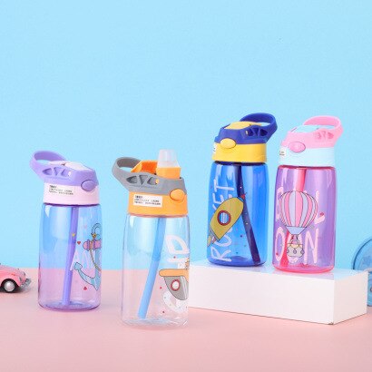 480ml novo estilo criativo crianças copo sippy estudantes shatter-resistente ao ar livre portátil pote de água copos de alimentação do bebê