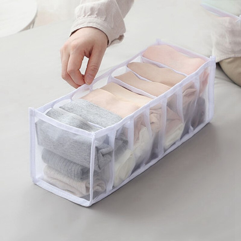 Foldable Underwear Storage Box Household Convenient Compartment Underpants Bra Organizer Drawer Socks Storager Underwear Holder: WT2