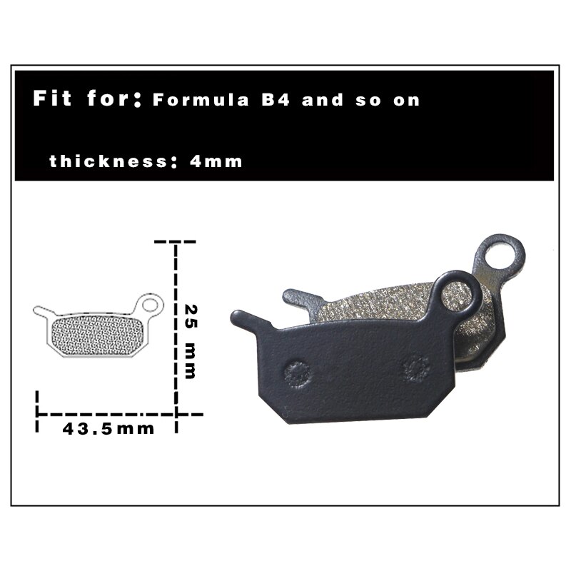 One Pair Resin Sintering Ceramic Bicycle Disc Brake Pads For Formula B4 Mountain Bike Brake Hydraulic Cycling Parts