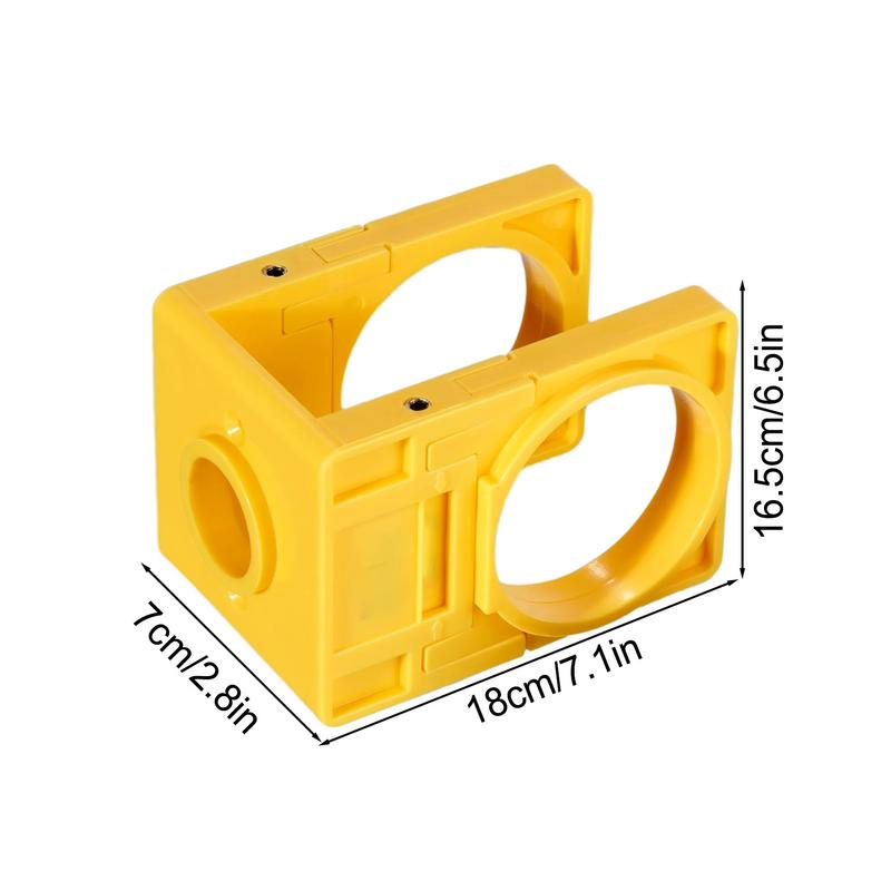Kit de perforación de perilla de puerta, Kit de instalación de cerradura de puerta, Kit de taladro de puerta de acero al carbono con plantilla de guía, herramientas de instalación de cerradura de puerta