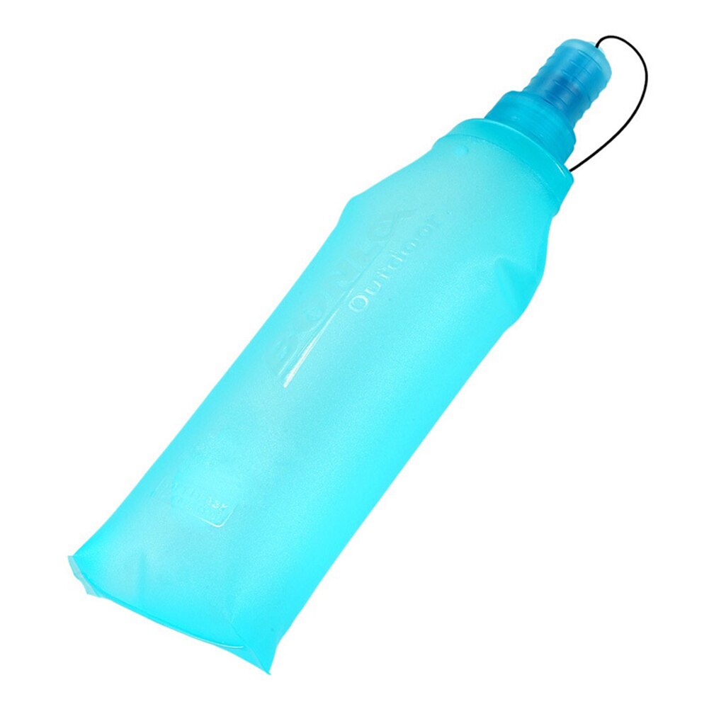 Borraccia portatile da 500ml in silicone per sport tutto'aria aperta borraccia pieghevole borraccia pieghevole per corsa campeggio escursionismo bicicletta fitness