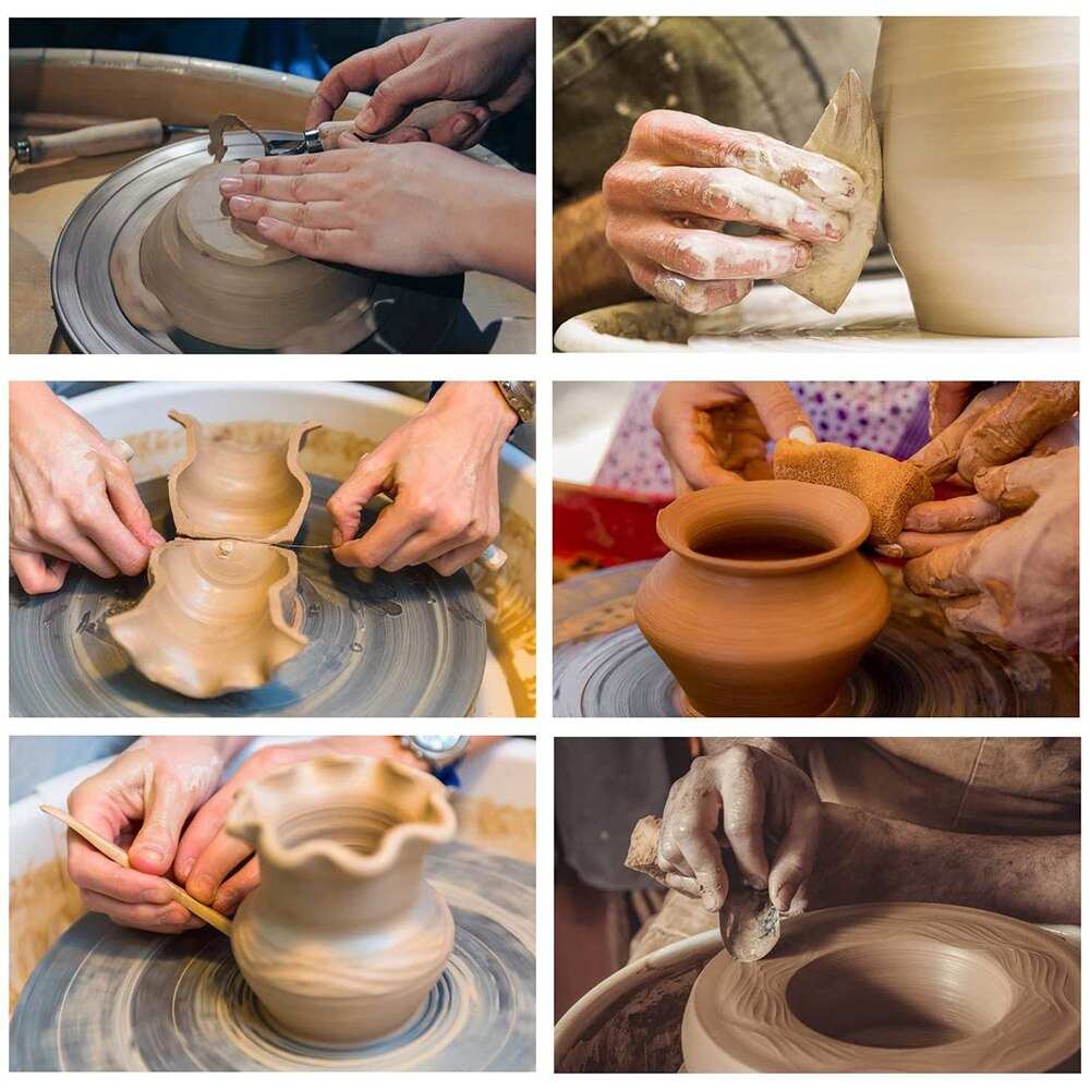 2 Set Pottery Polymer Clay Tools Set, 8 Pcs Each, the Most Essential Ceramic Clay Tools, for Beginner Level