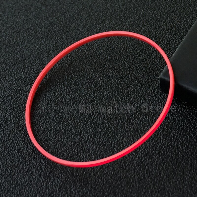 Joint torique étanche rouge pour boîtier de montre, couvercle arrière de montre, joint en plastique étanche, joint torique de Table, 26-35.5mm de diamètre, 0.85mm de haut, 0.5mm d&#39;épaisseur