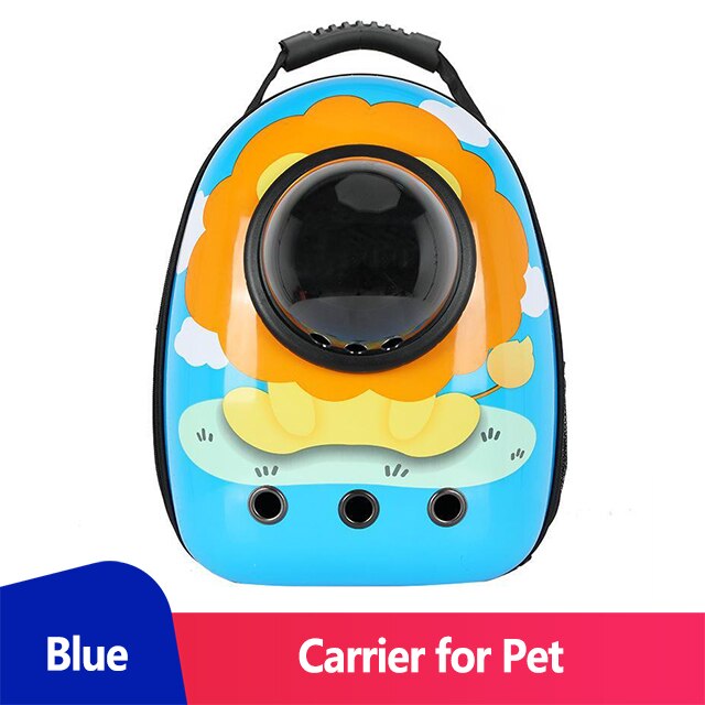 Transparent Cat Backpack Window Carrier for Cat Backpack Walkabout Dog Transport Carrying Bag for Cats Dog Transport Pet Carrier: Blue Cat Bag