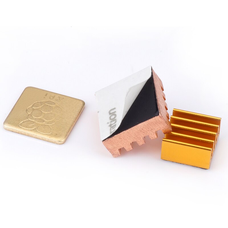 Voor Raspberry Pi 3 Model B Heatsink Cooling met 2 Stuks Zuiver Koper + 1 Stuk Aluminium Koellichaam