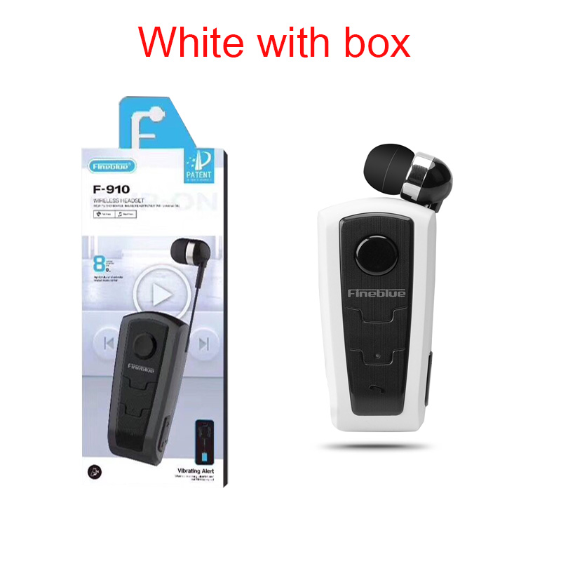 Fineblue  f910 trådlösa hörlurar för företag, hörlurar, samtal, påminner om sport, löpning, hörlurar med klipp, bluetooth  v5.1 -headset: Beige