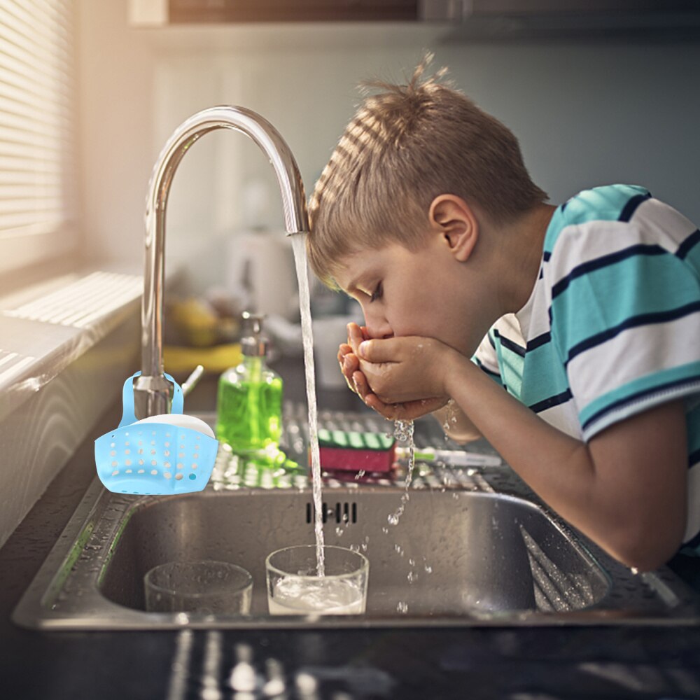 Keuken Badkamer Opknoping Mand Opslag Dikkere Dubbele Wastafel Pouch Afvoer Spons Houder Gadget Organizer Rekken (Wit)