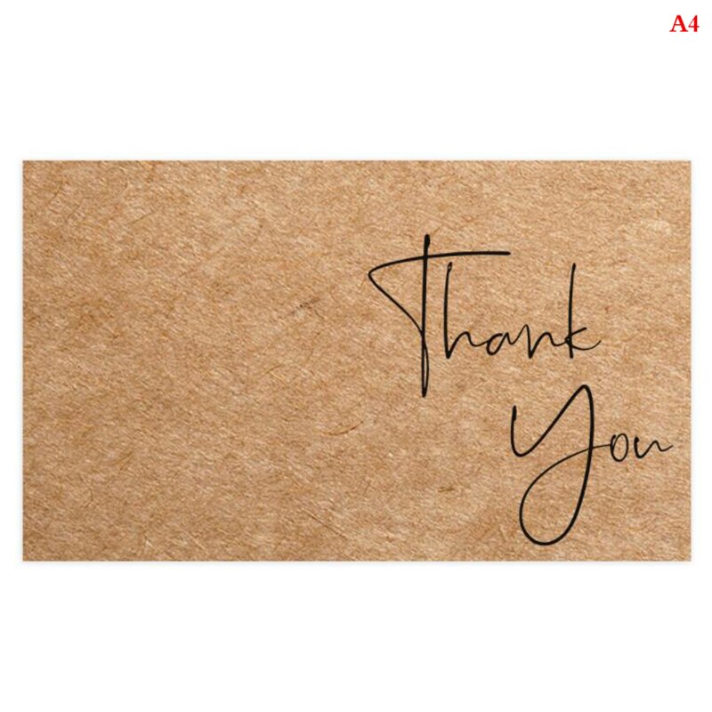 30pcs/bag Thank You for Your Order Cards 3D Kraft Paper Thanks Greeting Card Appreciation Cardstock for Small Business Sellers: A4