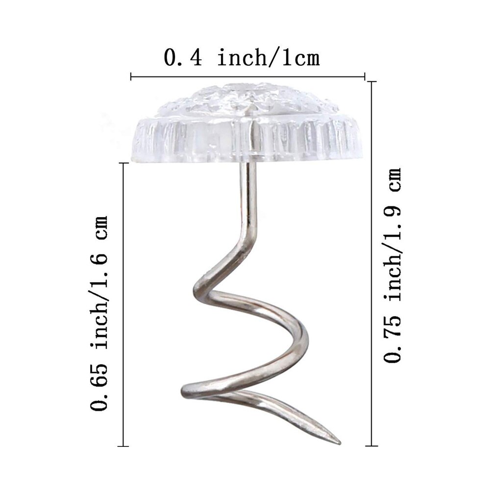 Twisty-Alfileres con cabezas transparentes para falda de cama, alfileres para tapicería, fundas y faldas de cama, mantas, juego de sofá, sujetador de costura y decoración del hogar
