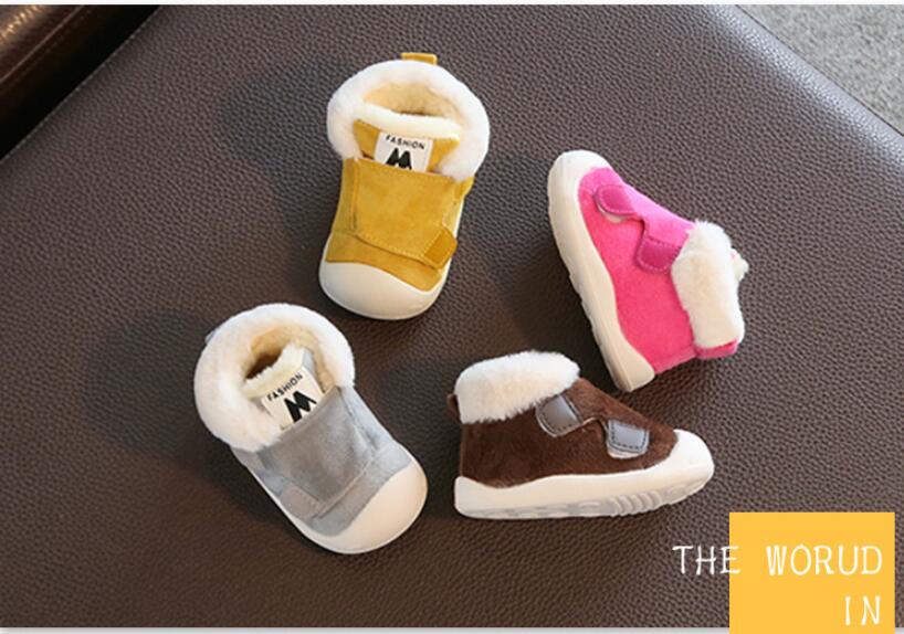 winter children plus cotton thick warm cotton shoes baby soft bottom toddler shoes cotton boots