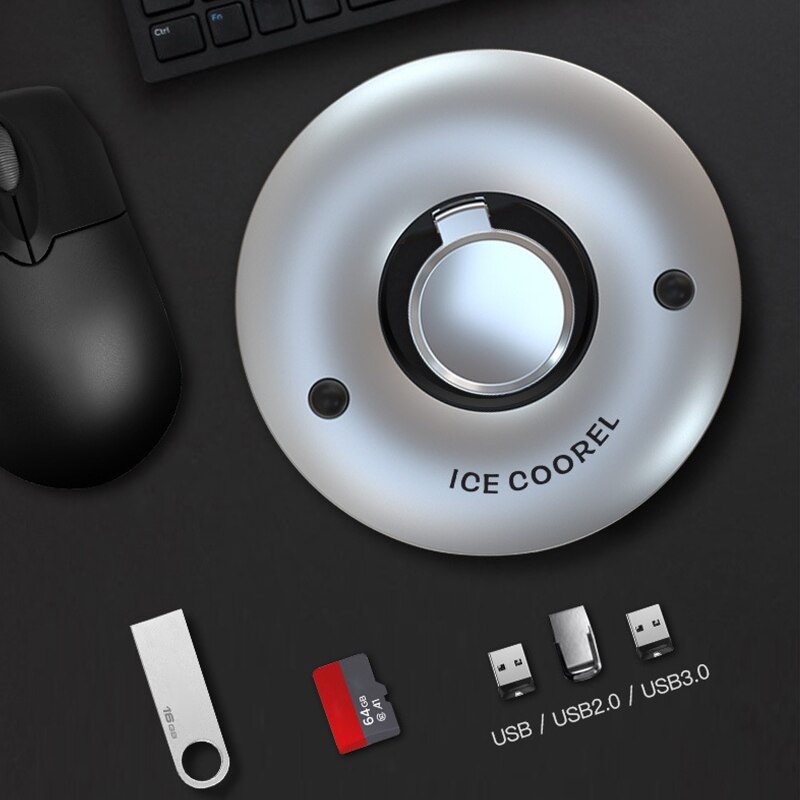 8-in-1 Micro USB/Type-C OTG Extension Hub Mobile Phone Holder Laptop Peripheral 090F