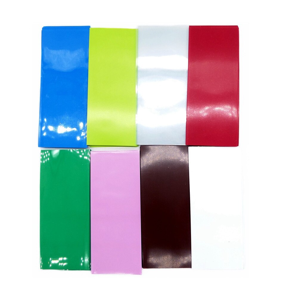 100Pcs/Pack 21700/20700 Battery Sticker A-touch Colorful 18650 Battery Wrap Protective Skin Sleeve PVC Heat Shrinkable Tubing
