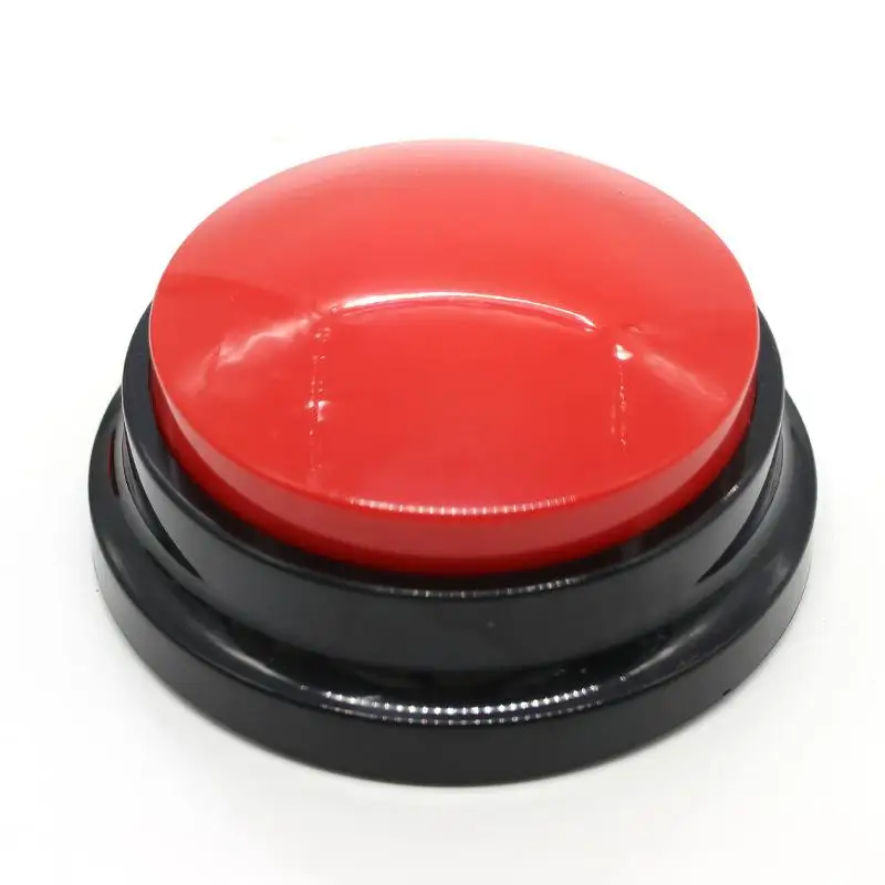 Dog Cat Communication Buttons Voice Recording Button for Pet Training Buzzer 30 Second Record Playback Interactive Pet Toys: Red