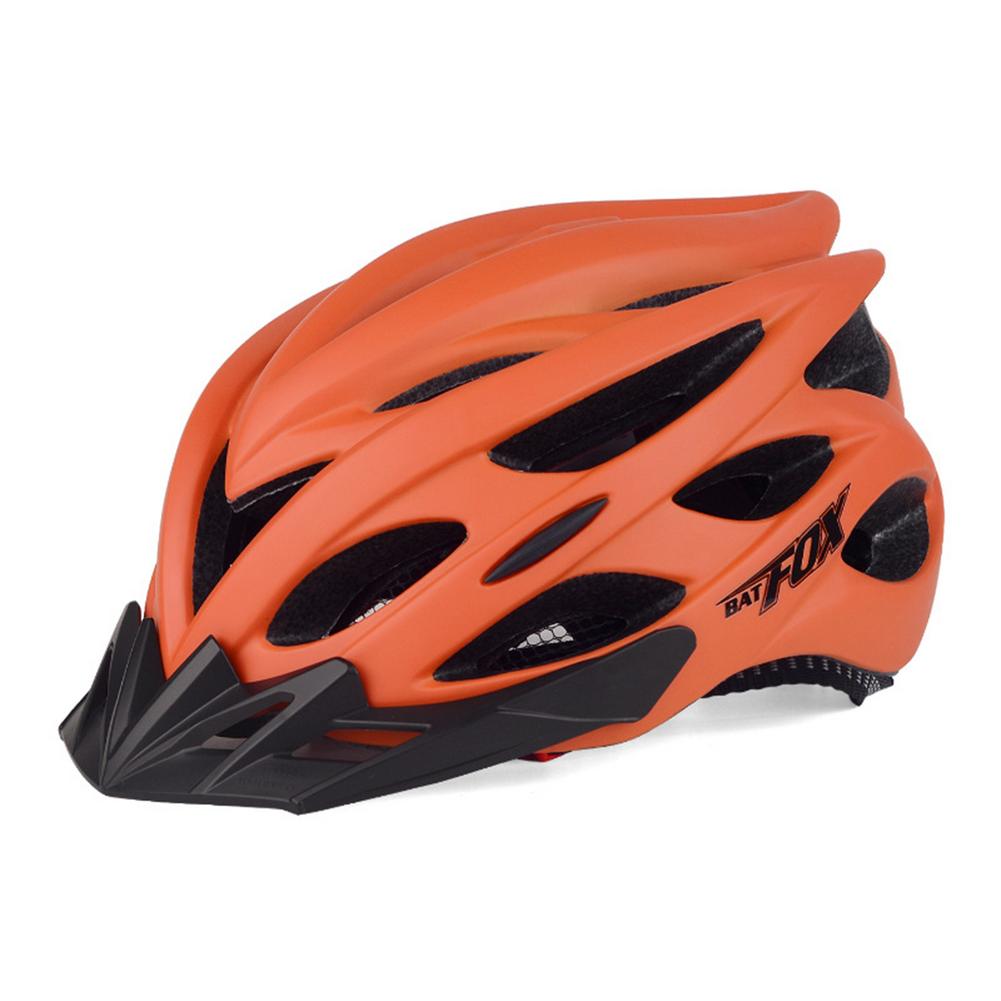 Fiets Helm Super Licht Met Achter Achterlichten Night Waarschuwing Rijden Helm Fiets Beschermende Helm Comfortabel En Ademend: Orange