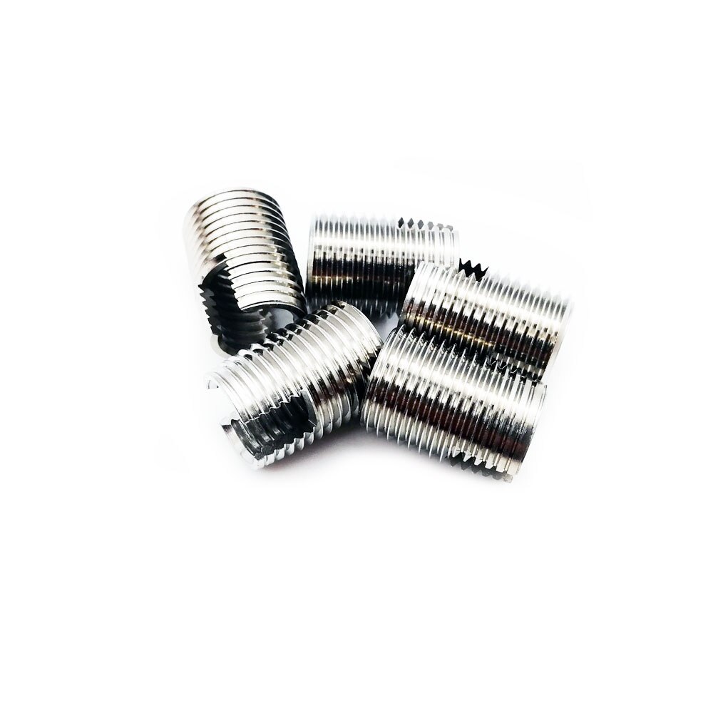 20PCS M5-0.8 stainless steel Threaded Inserts Metal Thread Repair Insert Self Tapping Slotted Screw Threaded