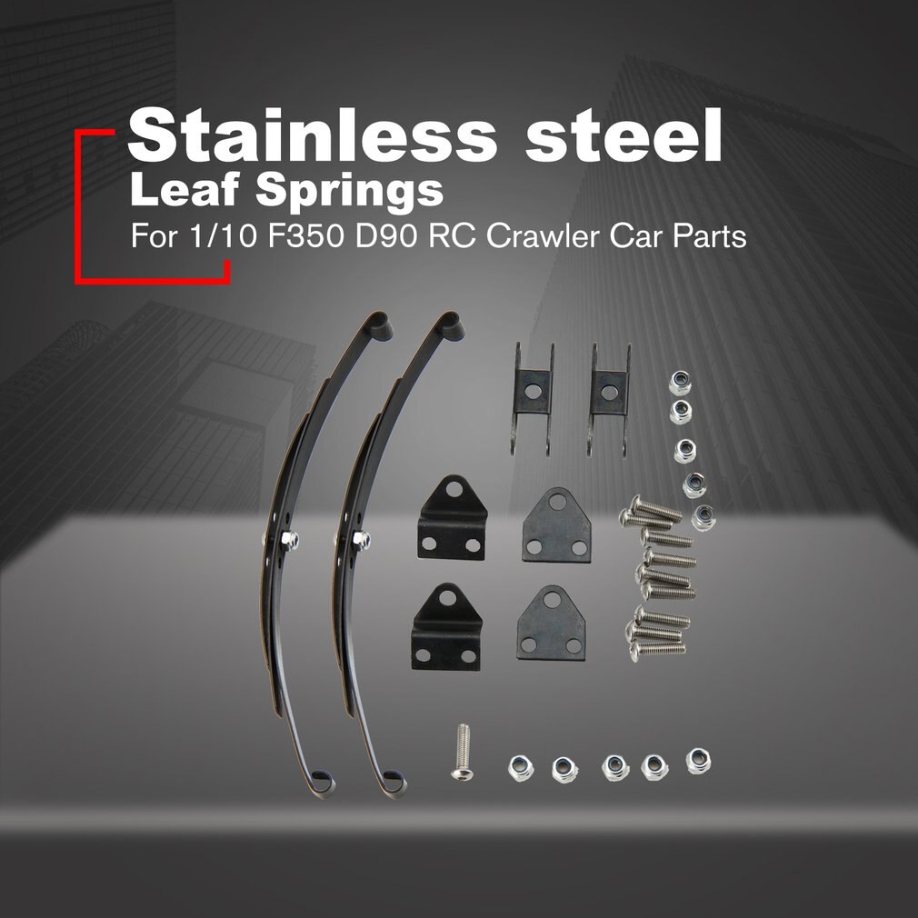 2/4 Pcs 1/10 Rock Crawler Hard Leaf Spring Suspension Stainless Steel Bar for F350 D90 RC4WD Tamiya Axial Truck