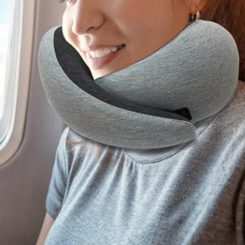 Almohada de viaje para el cuello, cojín para el cuello de viaje, almohada de viaje duradera en forma de U, almohada de avión no deformada