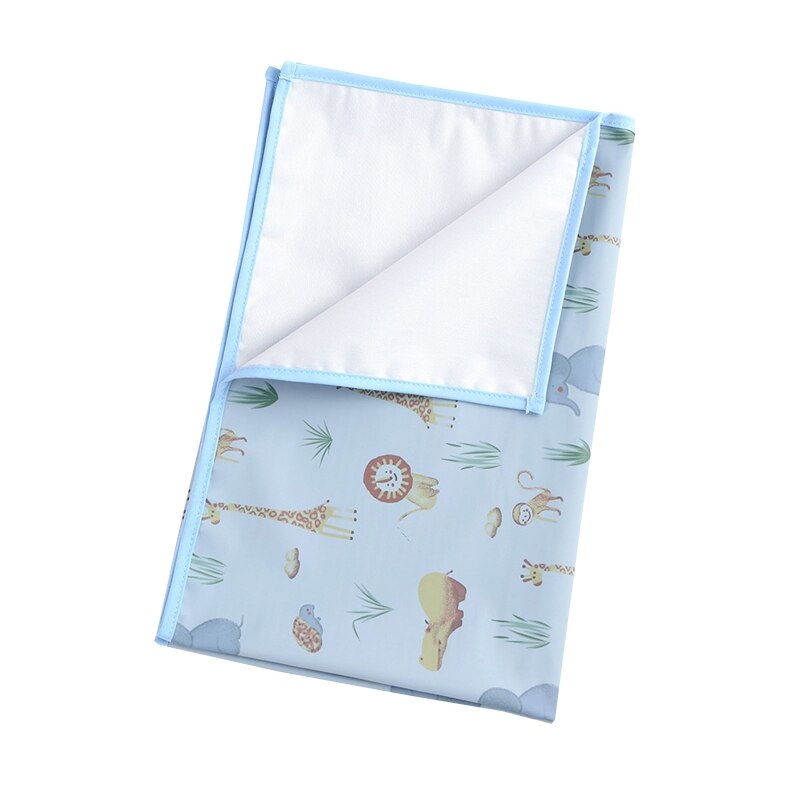 Portable Baby Changing Pad Waterproof Reusable Infant Diaper Changing Mat Cushio: Blue zoo