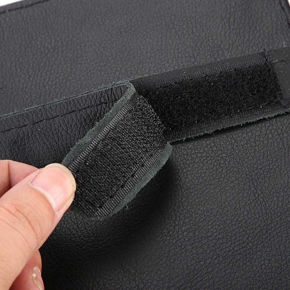 Universal bil solskjerm skinn cd solbriller kort oppbevaringslomme organiser holder bil skinn organizer