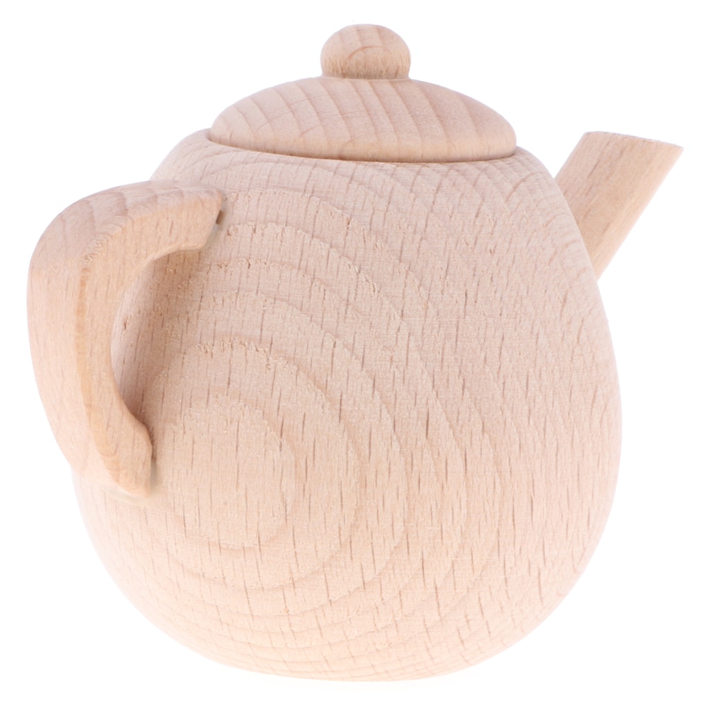 Trä te set eftermiddag teatime låtsas spela leksak för tjejer barn barn - tekanna