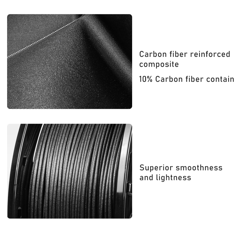 Flashforge PLA CF Filament 1KG Spool 10% Carbon Fiber Contain 3D Printer Filament 1.75mm Black Color