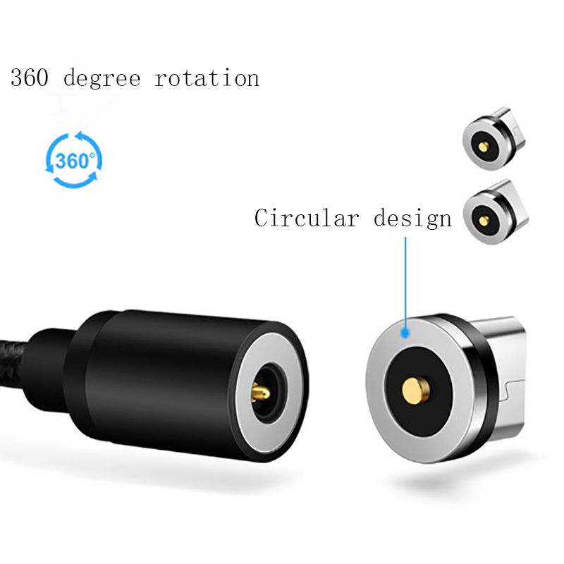 3-in-1 Magnetic USB Cable - Fast Charging & Data Transfer for iOS, Android, Type-C