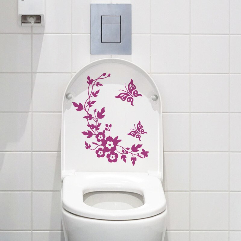 Muurstickers met bloemen, wijnranken, vlinders, badkamerdecoraties, muurschilderingen, woonkamerstickers, kaststickers, woondecoratie, behang