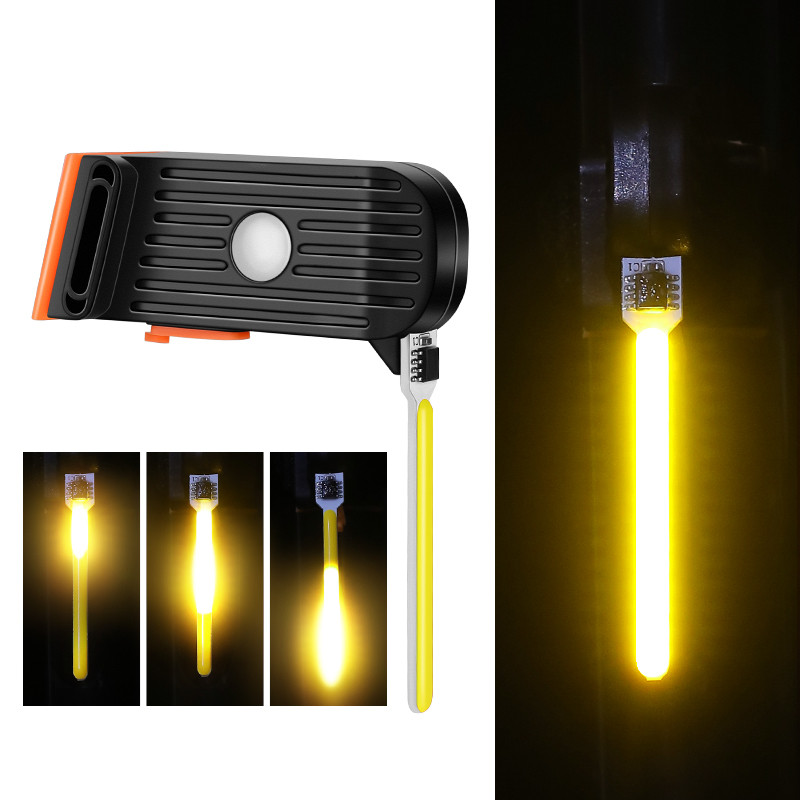 Luz trasera de bicicleta con múltiples modos de iluminación, luz Led recargable por USB para bicicleta, luces traseras Flash para tija de sillín de bicicleta de montaña: Verde claro