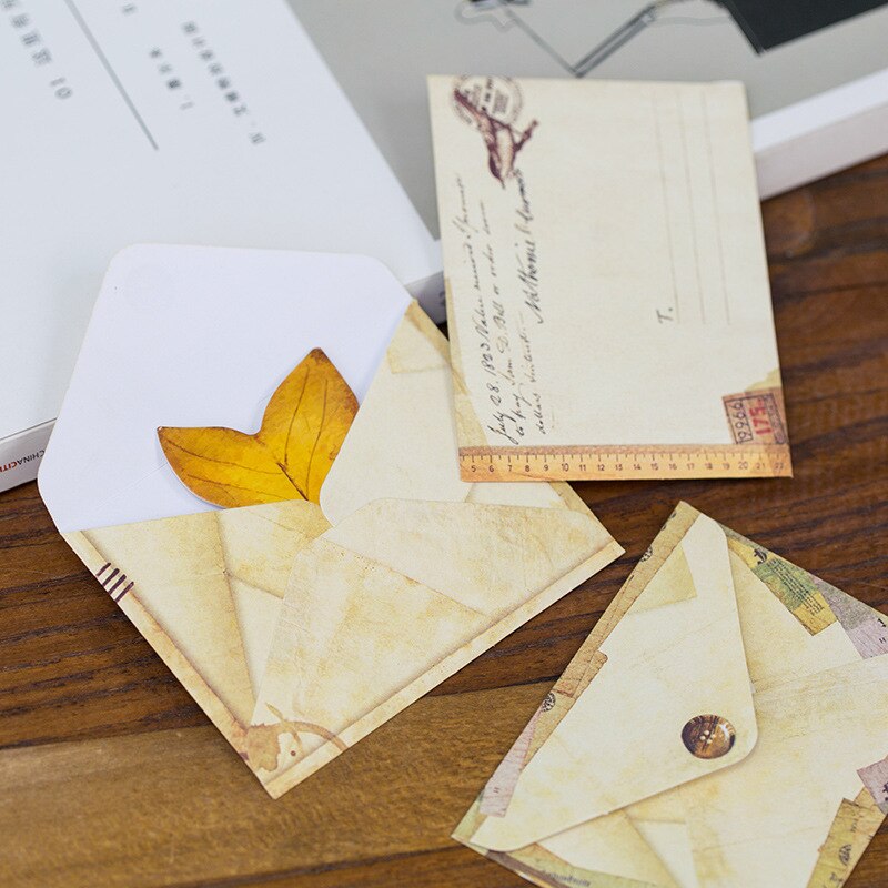 12 stks/set Vintage Mini Enveloppen Leuke Europese Stijl Brief Envelop voor Kaart Scrapbooking Briefpapier