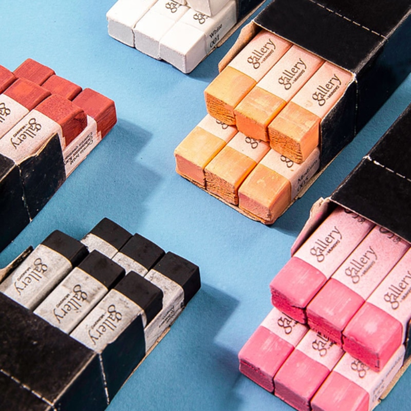 6 st måla kritor mjuk pastell 5 färger konst ritset krita färg krita pensel för pappersvaror konsttillbehör